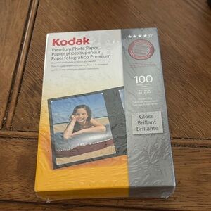 Kodak Premium Photo Paper with Yellow and Gray Accents
